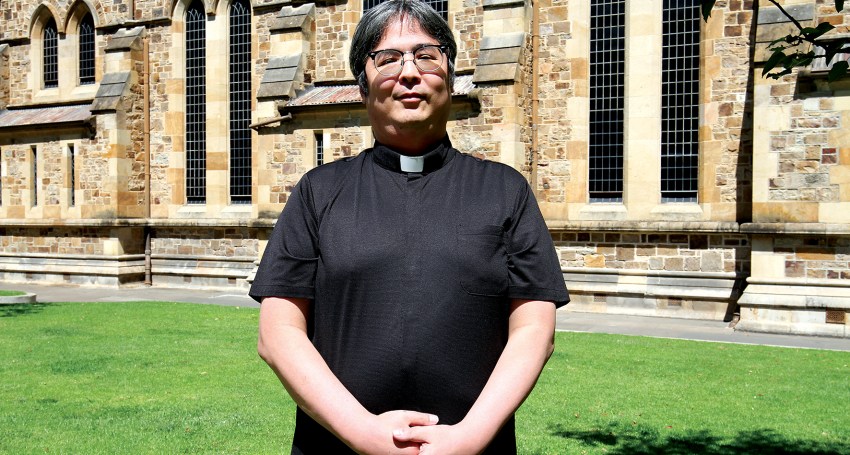 Fr Paul Kim soon after arriving in Adelaide.