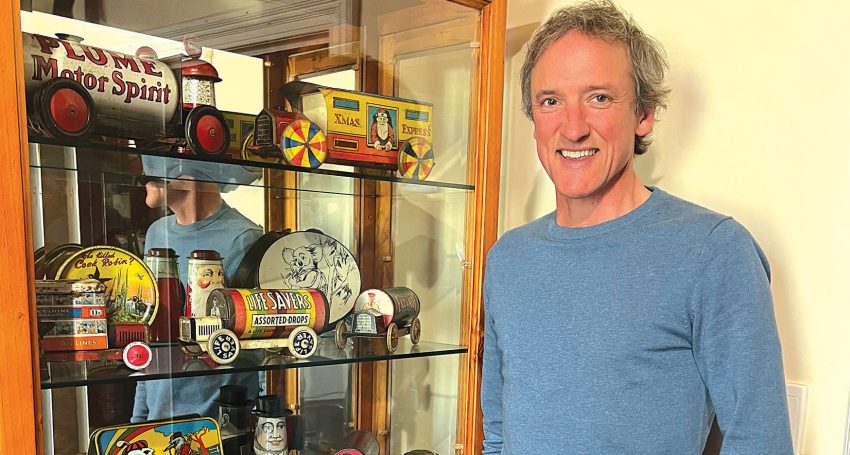 Antique toy collector Luke Jones