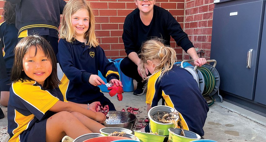 Immaculate Heart of Mary School students planting ‘Seeds of Hope’.