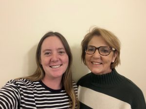 Annie Hood with her mother Kate Hood.