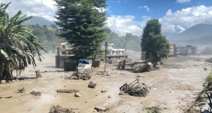 Aftermath of the flash flooding. Picture: CRS Nepal